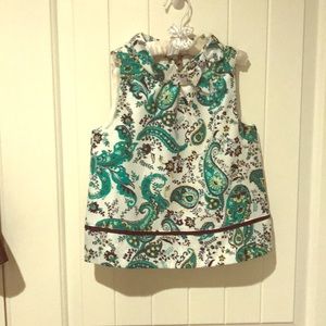 Janie and Jack fully lined poly blend top